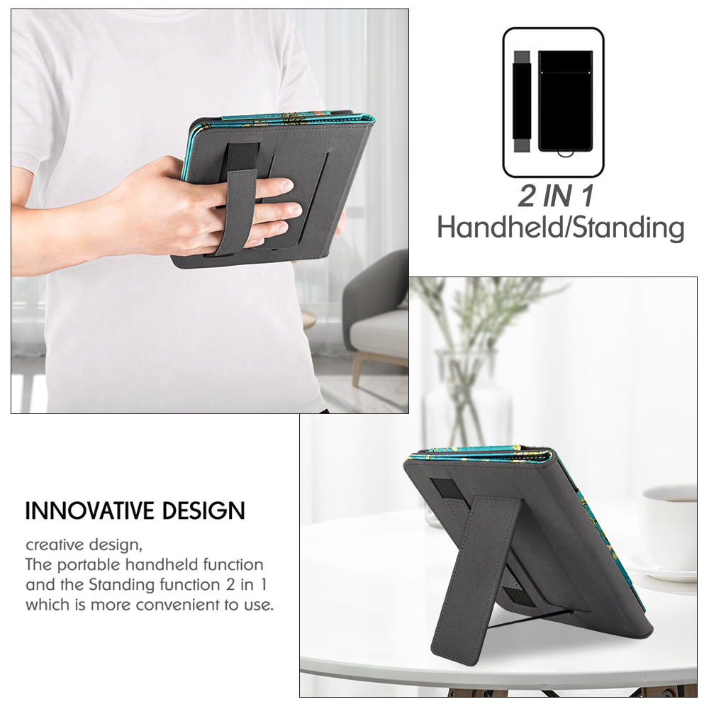 Stand Case for Kobo Sage 2021 8 inch Sleeve Cover with Card Slot and Hand  Strap