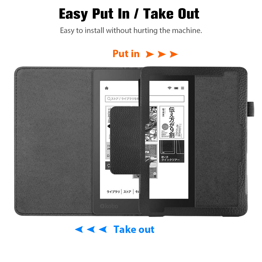 Hoesje voor Kobo Aura One 7,8 inch N709 eReader - Zakelijke slanke lichtgewicht premium slimme PU-lederen hoes met automatische slaap/waak voor Kobo Aura One 7,8 inch N709 eReader (bruin