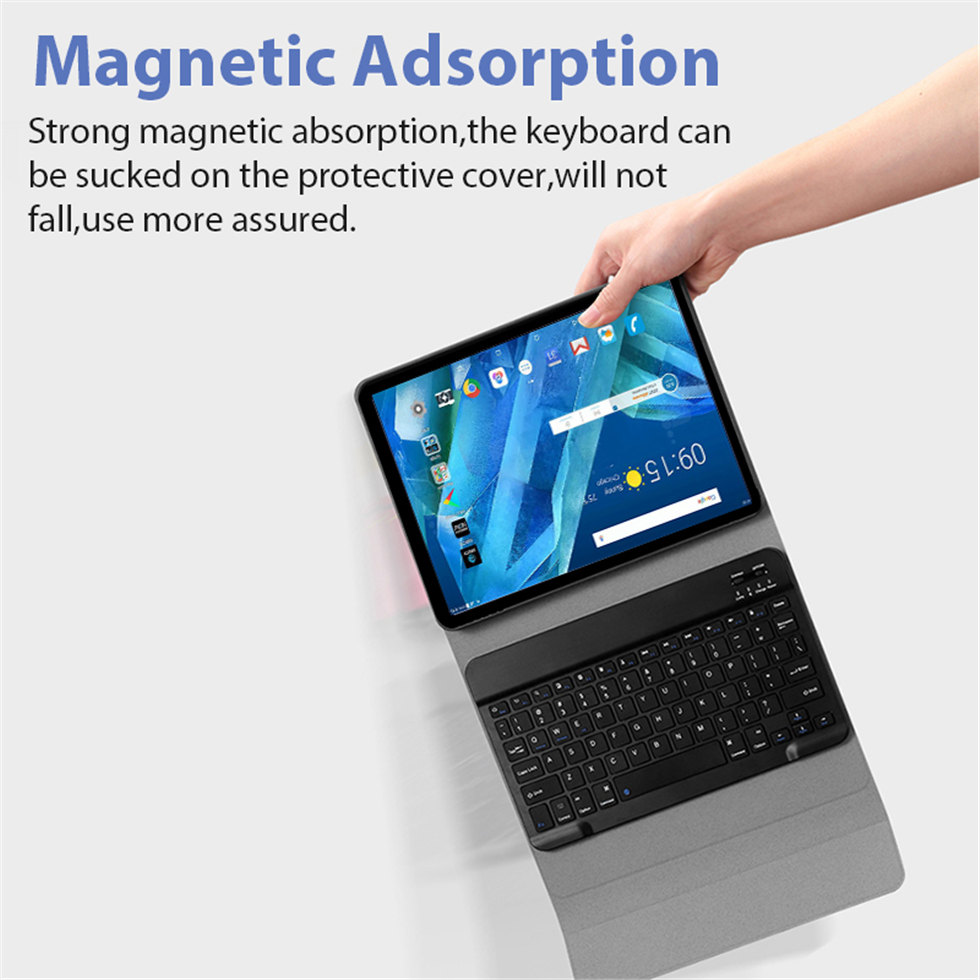 For Lenovo Tab M10 Plus (Gen 3) Tri-fold Stand PU Leather + TPU  Scratch-resistant Drop-proof Tablet Cover All-round Protection Case - Blue  Wholesale